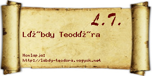 Lábdy Teodóra névjegykártya